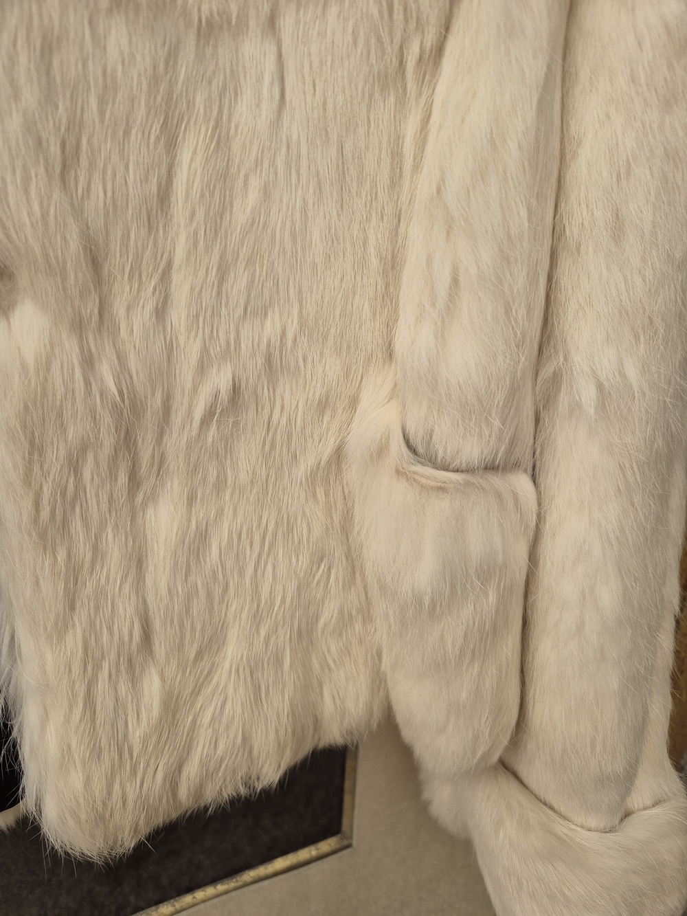 💕VTG Ivory Rabbit Fur Jacket💕 - Picture 7 of 11